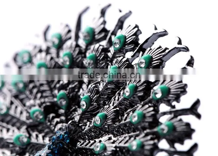 Highest Fashion Alloy Crystal Peacock Rings Hot Sale