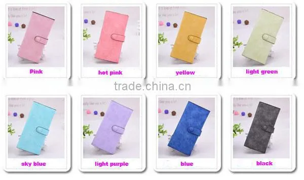 Promotion gift Bifold cheap leather wallet for young lady