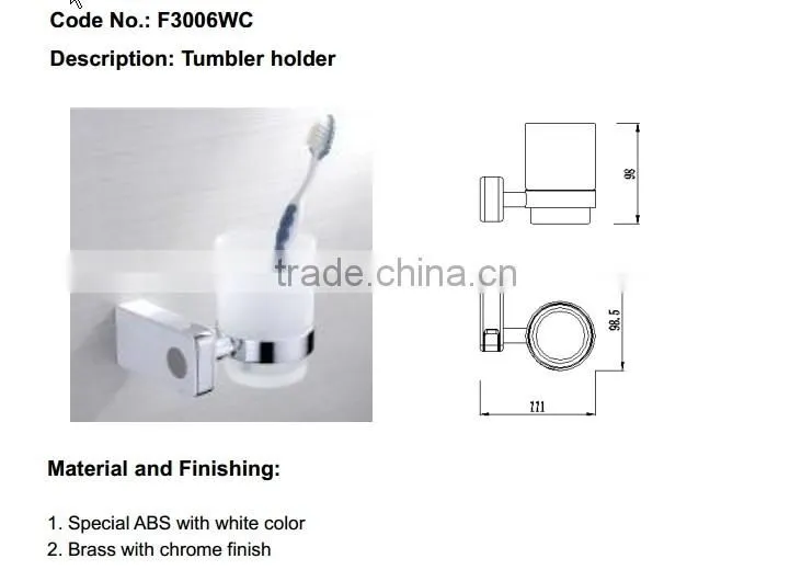 Solid Brass Chrome Finish tumbler holder,Bathroom Hardware Product,Bathroom Accessories