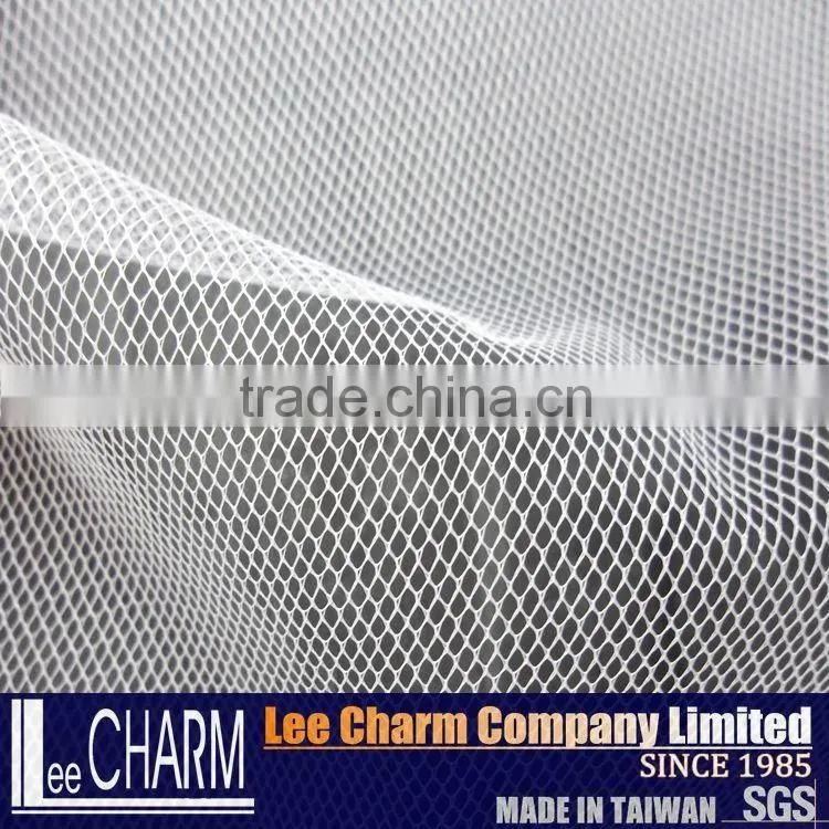 100% Nylon Wedding Decoration Tulle Mesh Roll Stiff Fabric