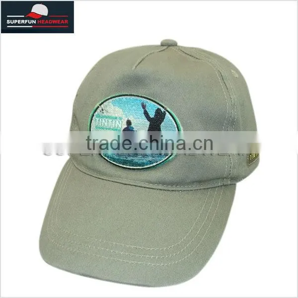 5 panels royal blue baseball cap print