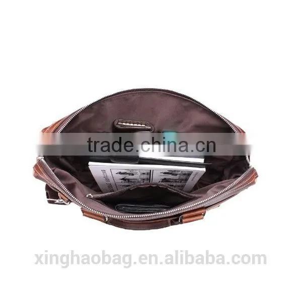 2014 fashional laptop bag Briefcase Wholesale with bag factory promotional laptop leather bag for men