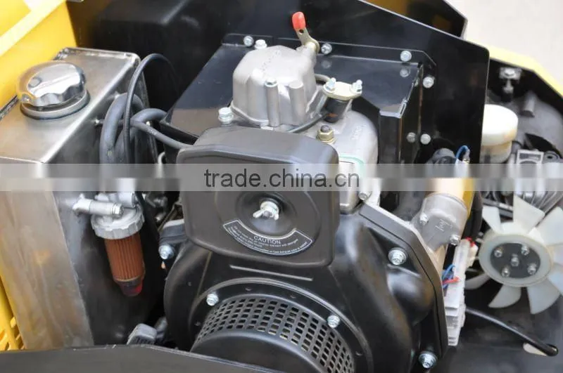 mini rollers,vibratory,ride-on double drum road compactor,Japan engine and bearing 9HP,CE certification