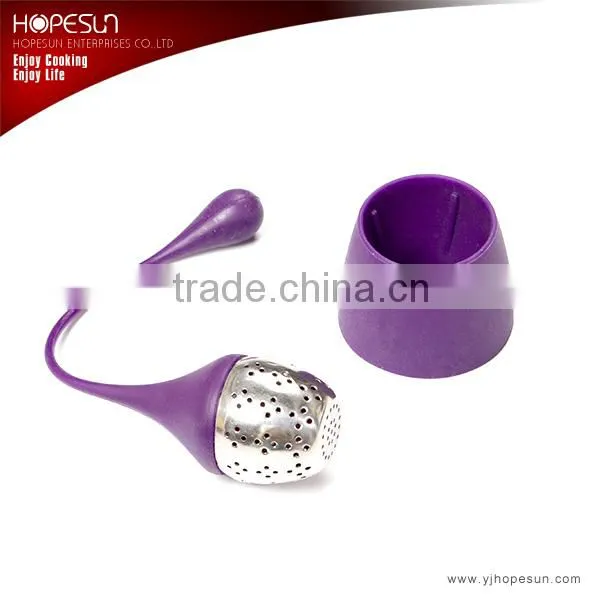 Metal and silicone tea infuser/cylinder tea infuser