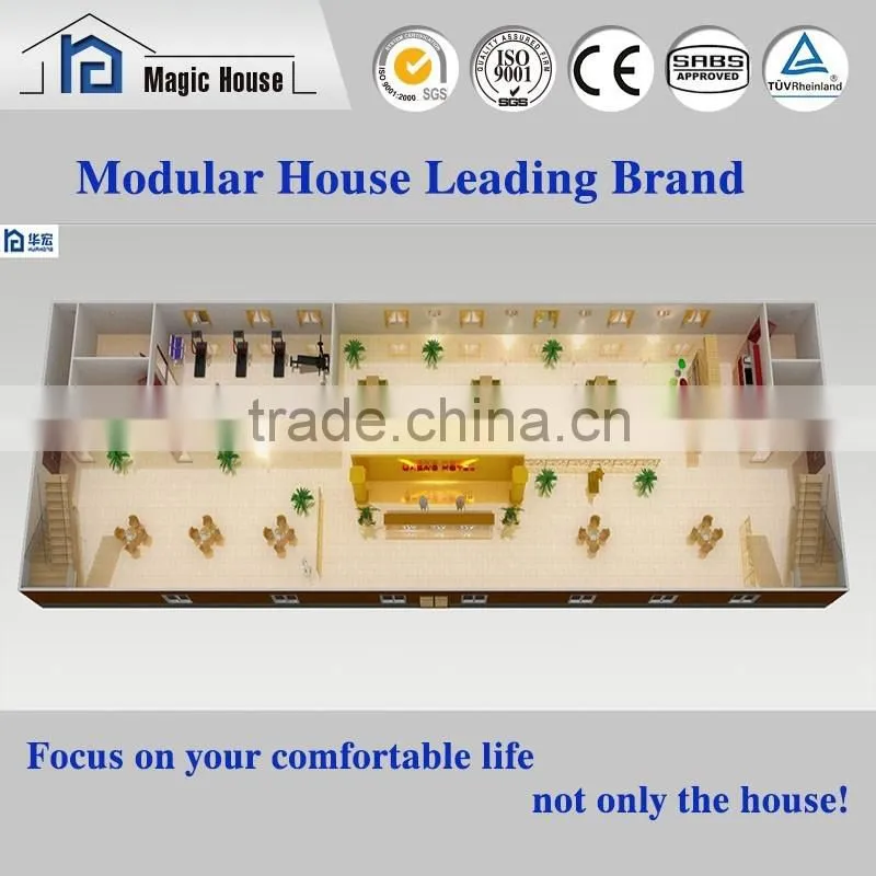 Well designed earthquake-proof steel framing modern ready made cement houses