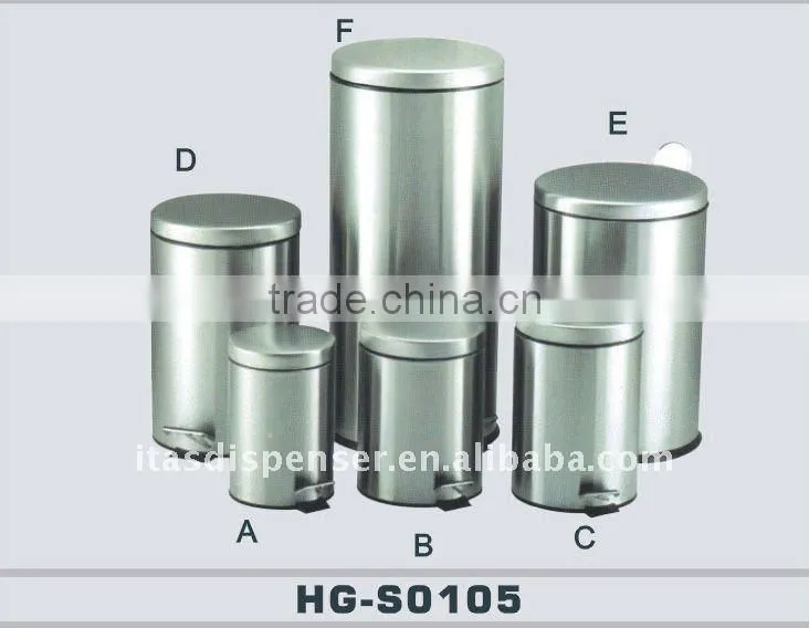 stainless steel rubbish bin for bathroom