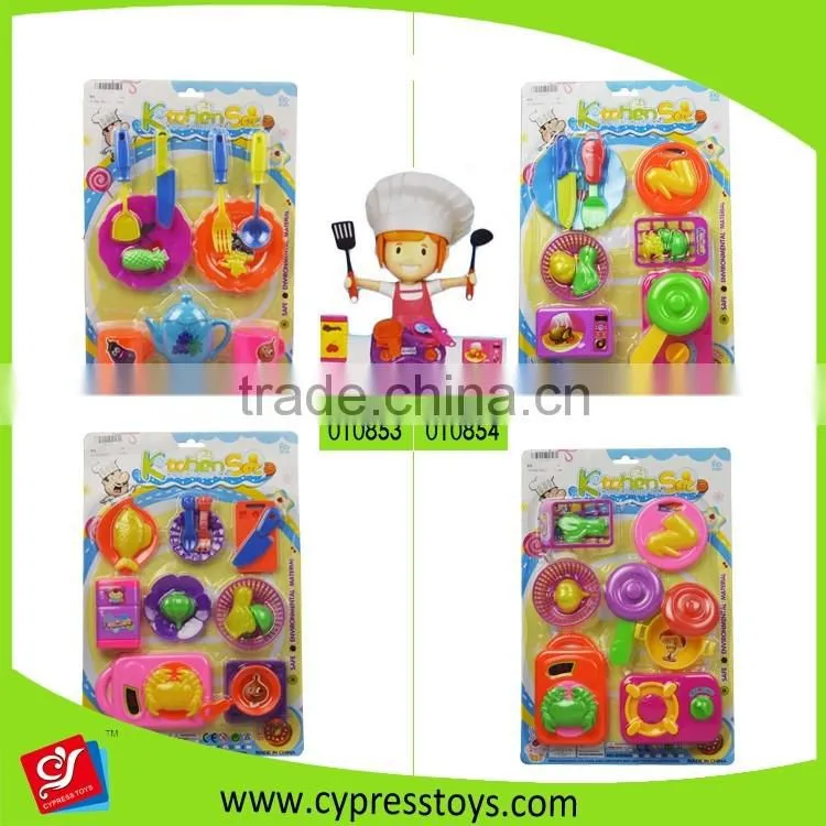 Pretend Play Toy Cookware Plastic Kitchen Tableware Toys Educational Play set