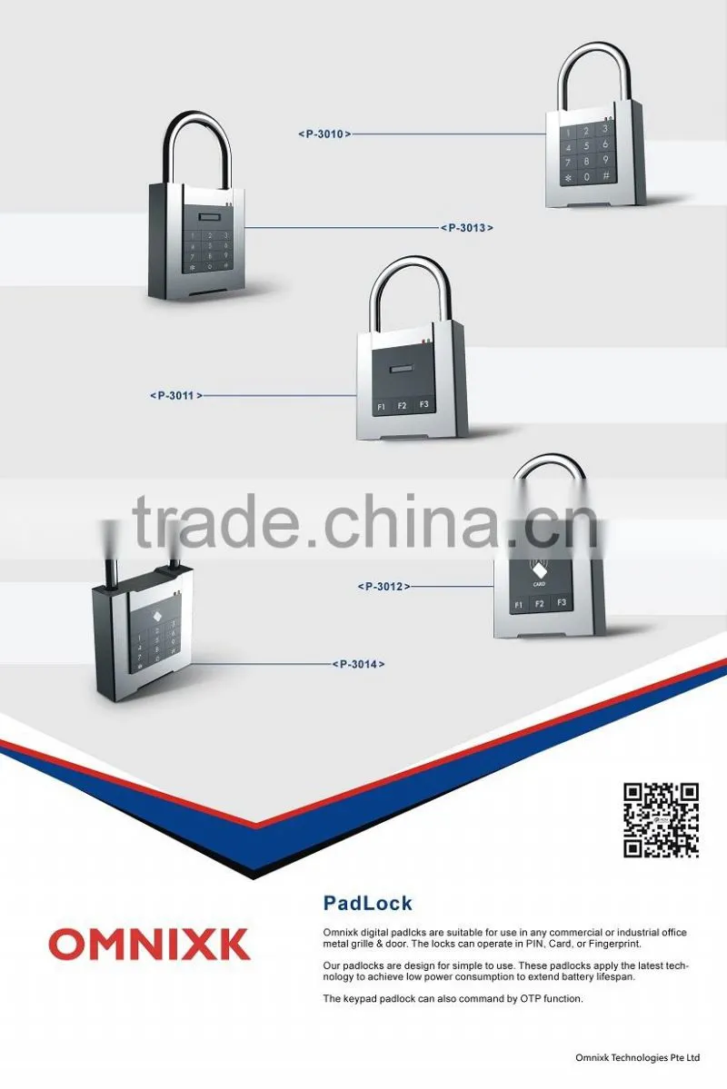 OMNIXK BRAND NEW digital lock electronic fingerprint padlock P-3011