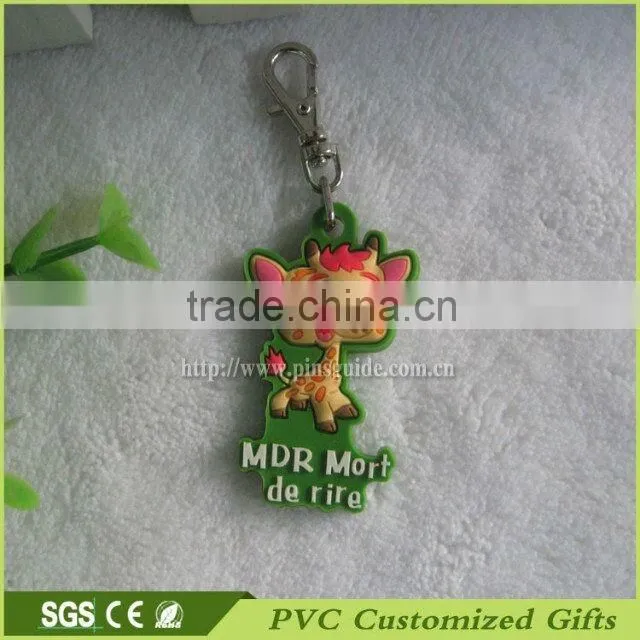Promotion series cartoon 3d soft rubber pvc keychain