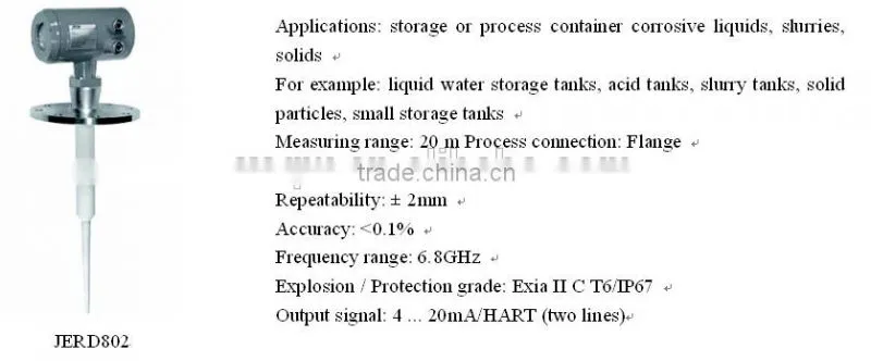 QWRD Radar Level Instrument with CE certification