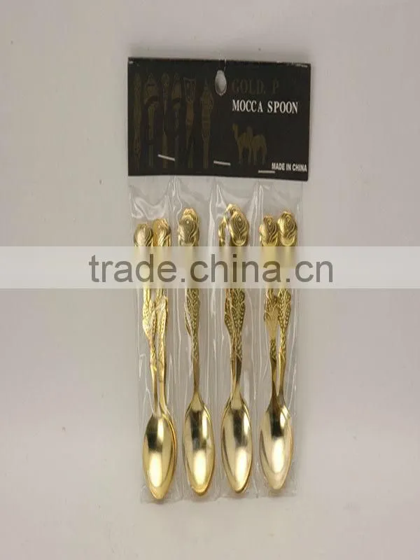 2014 High quality gold-plated stainless fancy tea set