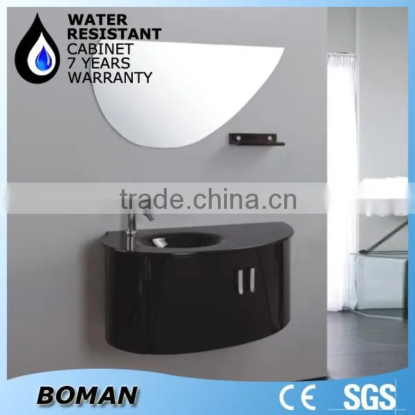 waterproof mirror bamboo bathroom cabinet