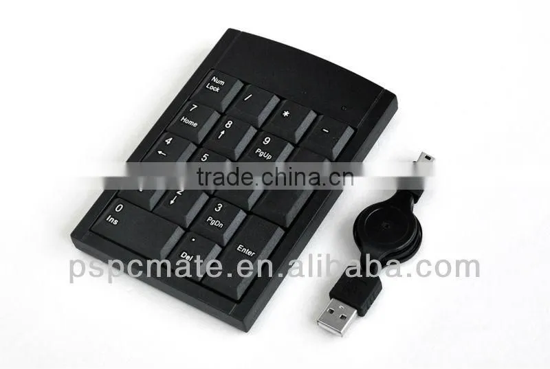slim numeric keypad with separated usb cable for laptop/computer