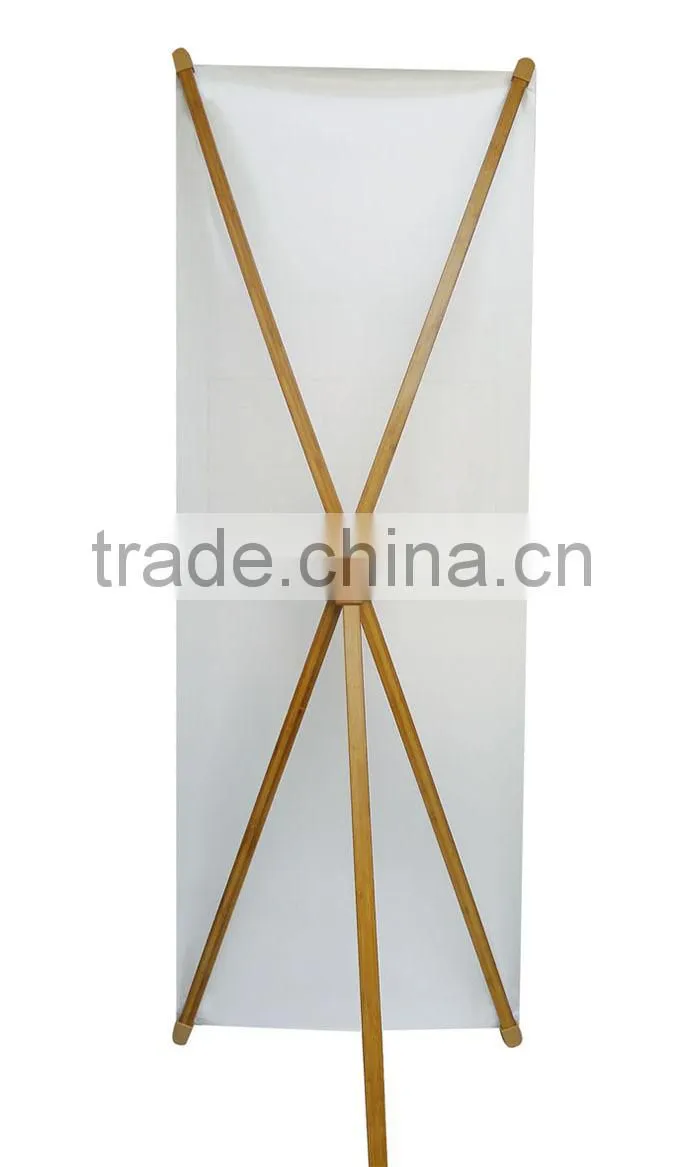 Bamboo X-frame Stand, X Banner Stand for Advertisement, Portable