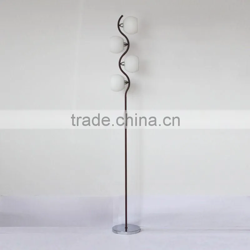 modern white glass floor lamp