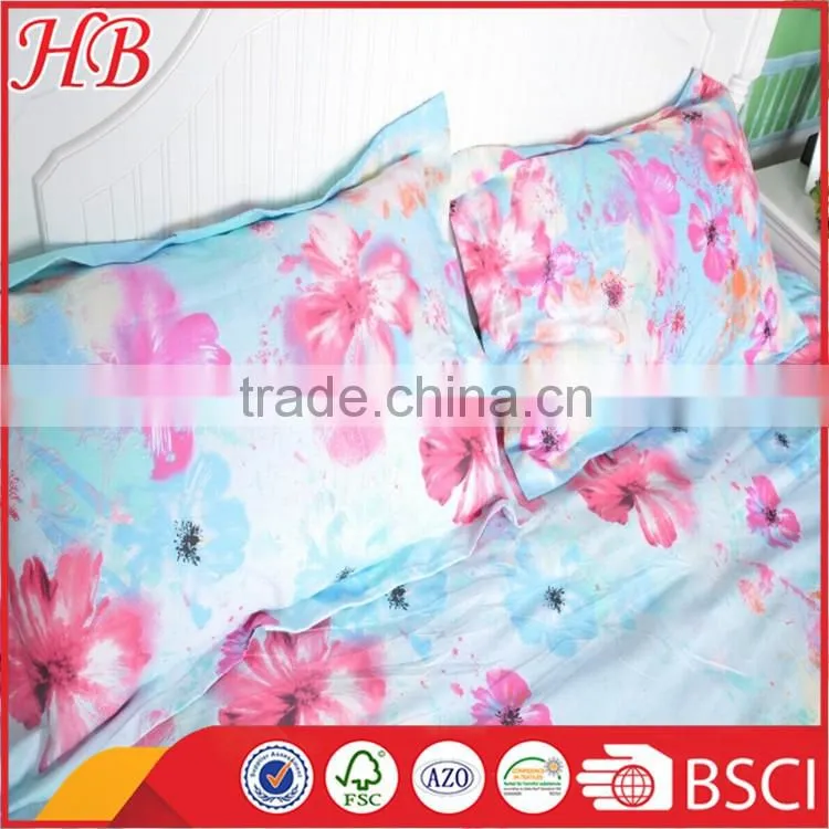 Made in china 100% Polyester microfiber printed bedding set used for home or hotel