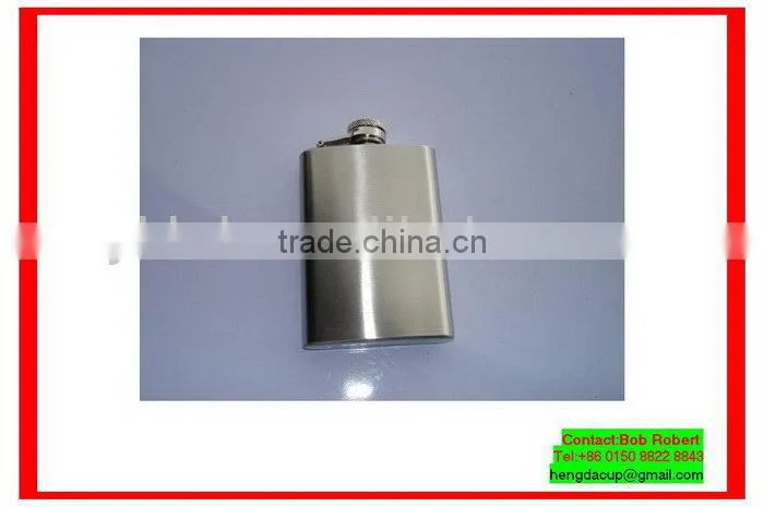 Top quality customize 6oz round hip flask