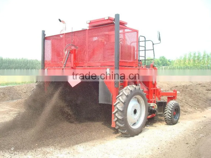 SUNCO Factory chicken manure compost turner machine/organic manure compost turner