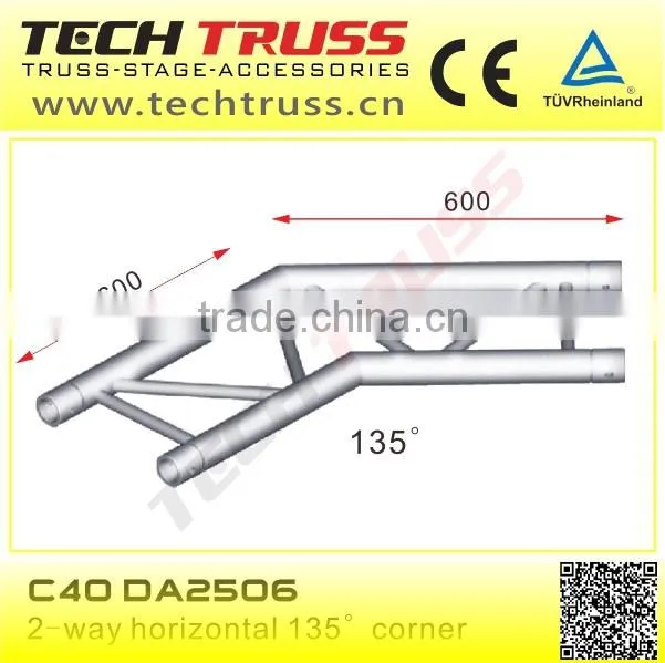 C40 DA2506 aluminum truss corner , lighting stage truss corner