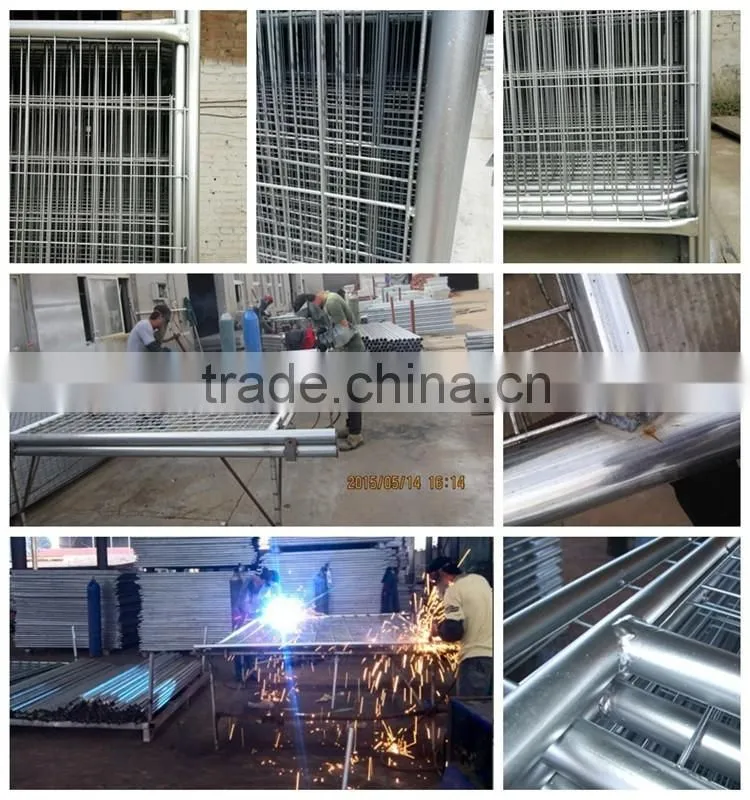 Australia standard construction hot dipped galvanized steel tube welded temp fence