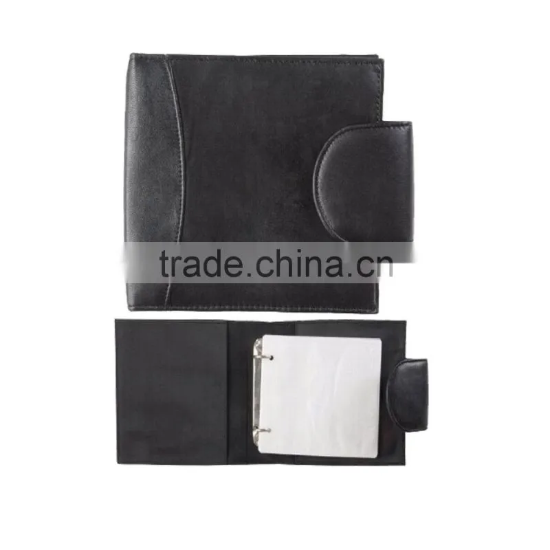 Desktop Leather CD/DVD Organizer With Zip