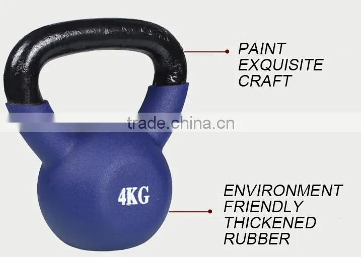 colorful vinyl coated cast iron competition kettlebell for sale