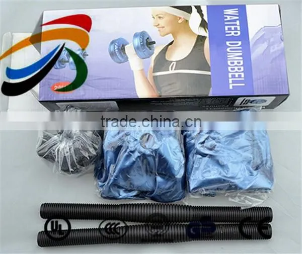 Water plastic dumbbell Weight lifting Adjustable dumbbell crossfit equipment dumbbell set
