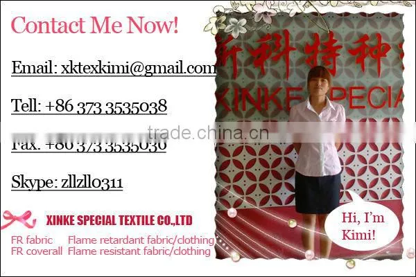 Eco friendly anti-static fire resistant coverall fabric for industry workwear