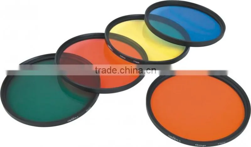 Red color glass filter 37mm-86mm