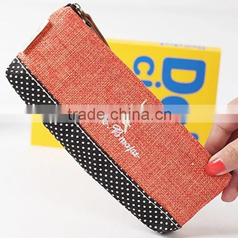 HOT Canvas Pen Pencil Bag Zipper Coin Case Pouch Mini Cosmetic Makeup bags