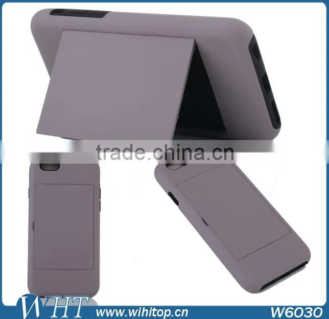 RUGGED IMPACT HYBRID BUILT-IN CARD SLOT STORAGE (PC+TPU) BACK CASE FOR IPHONE 6 PlUS 5.5" (2014 VERSION)