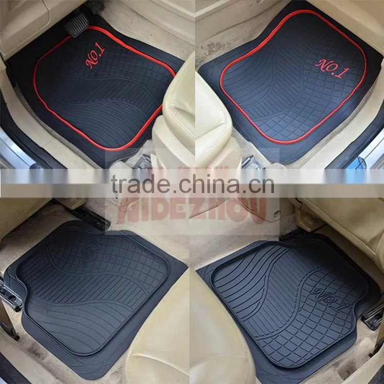 All Weather Rubber Universal Fit Auto Floor Mats Liner - Heavy Duty 4pc Set