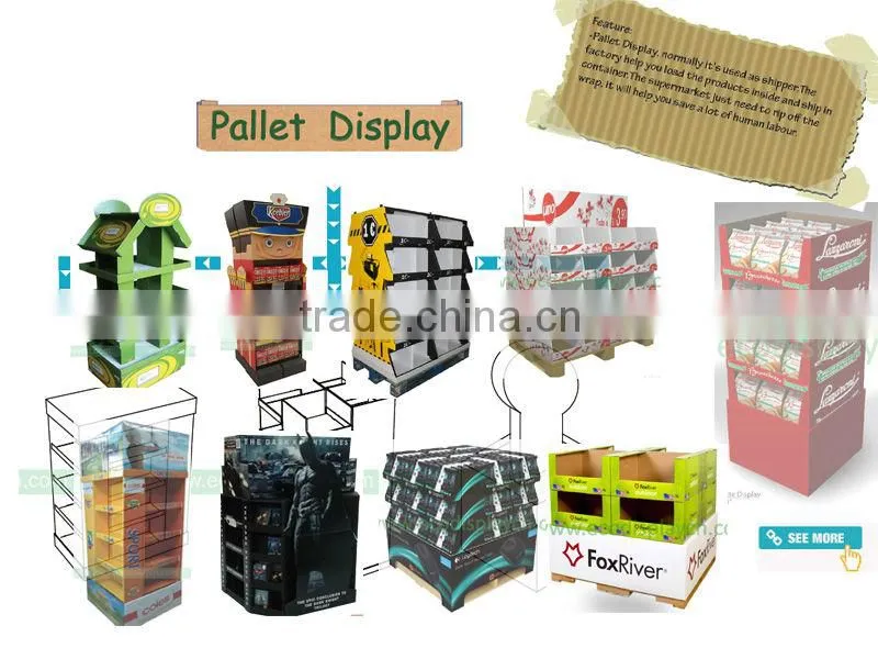 Paper Material Cardboard Floor Display Standee, POS Display Standee