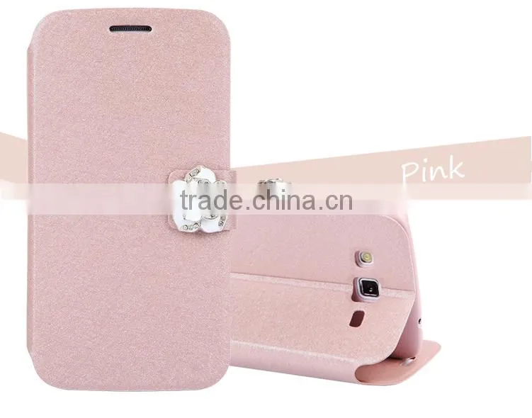 Silk Pattern Flip Leather Case With Card Slot Phone Case Wholesale For Samsung Grand 2
