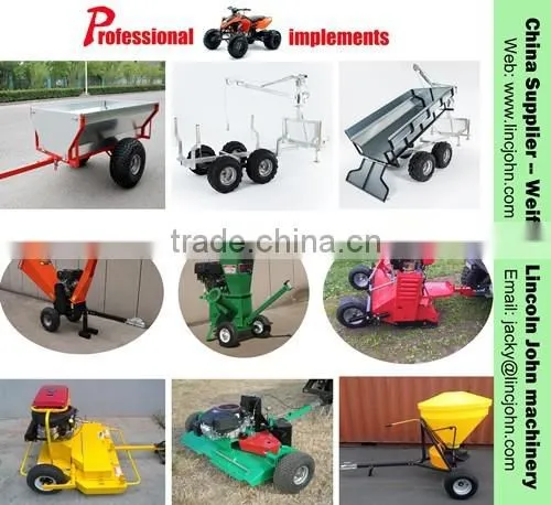 ATV Quad forest timber trailer with electric winch crane