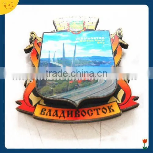 Custom printing 3D shape wooden fridge magnet