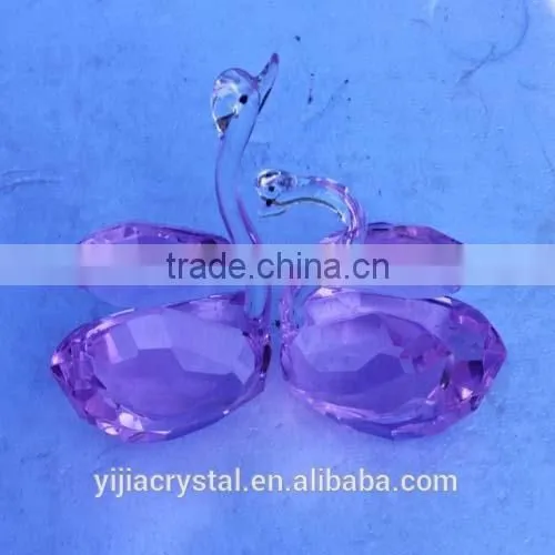 2015 new design mix colors best seller factory directly sale crystal couple swan for wedding gift