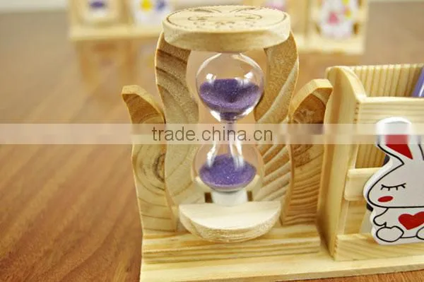 2015 in china hot selling wooden pen container brush pot