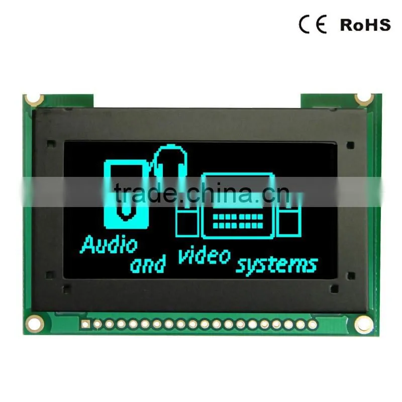Wide viewing angle 128x64 dots with Bule Graphic OLED panel
