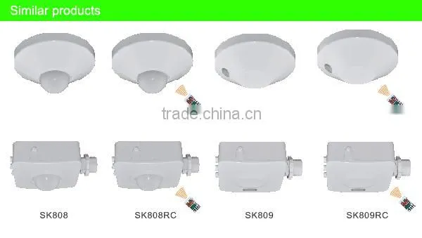 SK806 Ceiling passive infrared sensor , infrared sensor switch ,light sensor switch with remote control