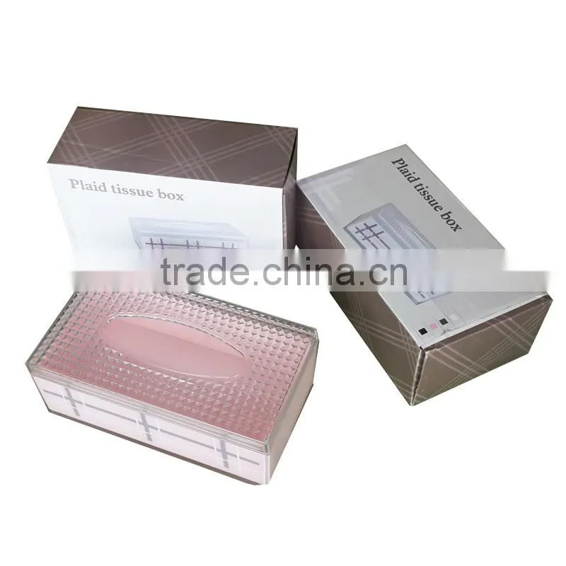 Concise Style grid square tissue box decorate sanitary ware