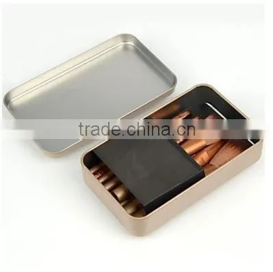 12PCS Cosmetic Professional Brush Set with Metal Box with Logo OEM / ODM are accepted
