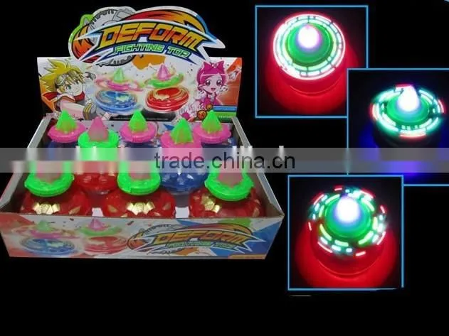 2014 New Funny Flash Battle Spin Top,New Design Spin Top Toy W/ Light & Music,Funny Spin Top