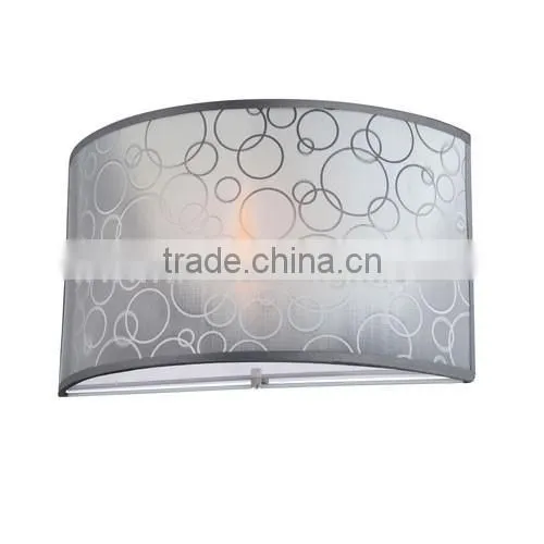 UL CUL Listed Brushed Nickel Hotel Interior Sconce With Decorative Grey Shade For Room W80274