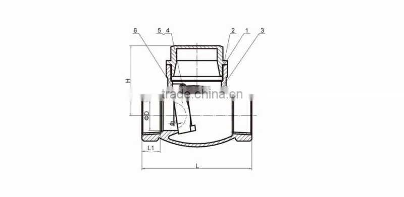 PN16 Swing Check Valve In QF601