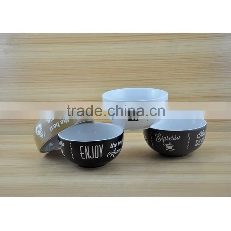 custom logo printed promotional gift mug bowl porcelain white salad ceramic soup bowl