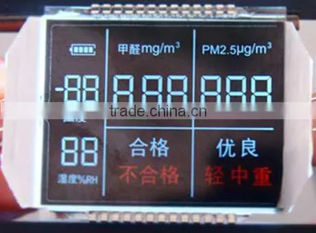 backlit lcd display for household appliances screen