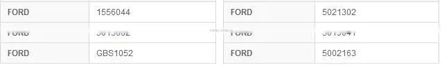 Non-asbestos FSB001 1556044 for Ford VW brake shoe