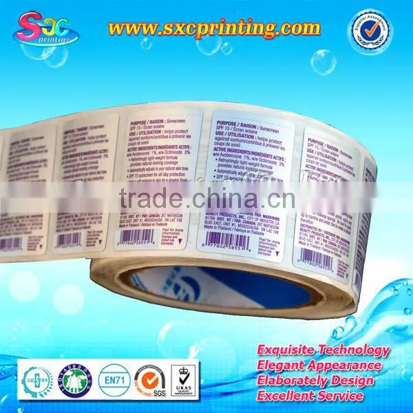 Factory direct supply plastic bottle label , custom logo labels , custom labels