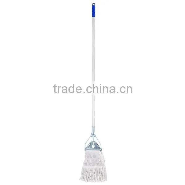 iron clip can be painted Looped ends cotton floor cleaning mop 120cm long handle